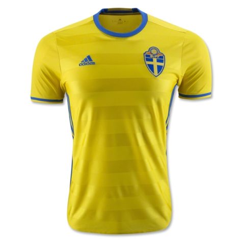 adidas Sweden 2016 Home Soccer Jersey