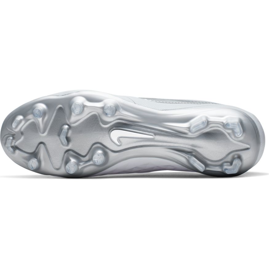 Nike Legend 8 Pro FG Soccer Cleat - White/Chrome-Metallic Silver | Soccer Unlimited USA
