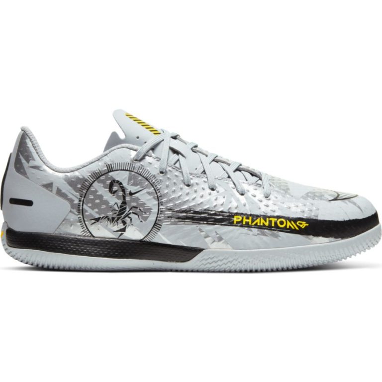 Nike Jr. Phantom Scorpion Academy Dynamic Fit Indoor Shoe - Wolf Grey/Metallic Silver-Black 