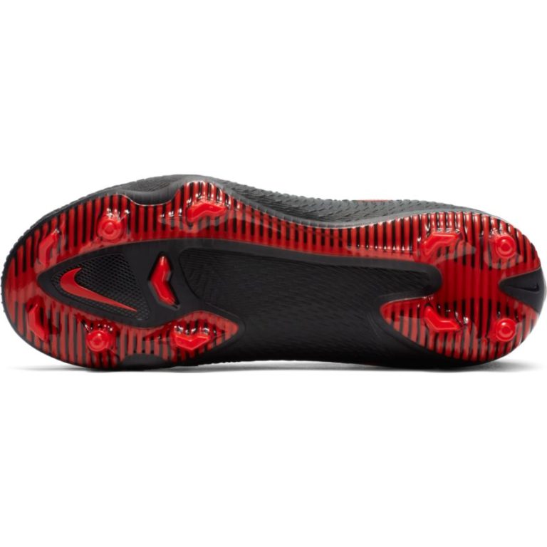 Nike Jr. Phantom GT Pro FG Soccer Cleat - Black/Chile Red-Dark Smoke Grey | Soccer Unlimited USA