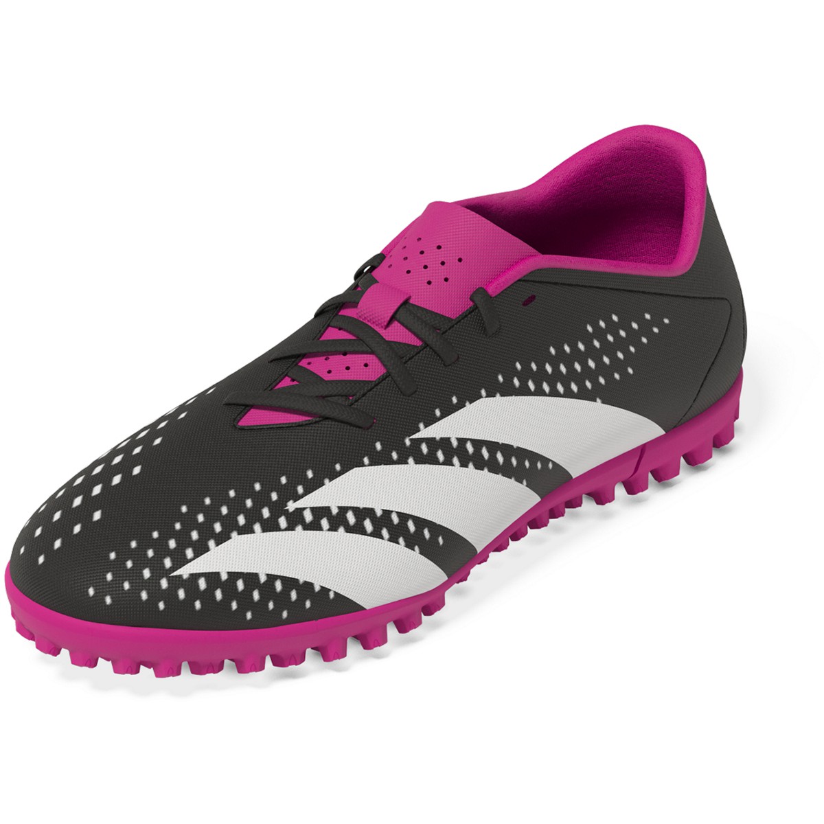 | adidas USA Soccer Predator Core TF Pink ACCURACY.4 Soccer Shoes - Youth Black/White/Shock Unlimited